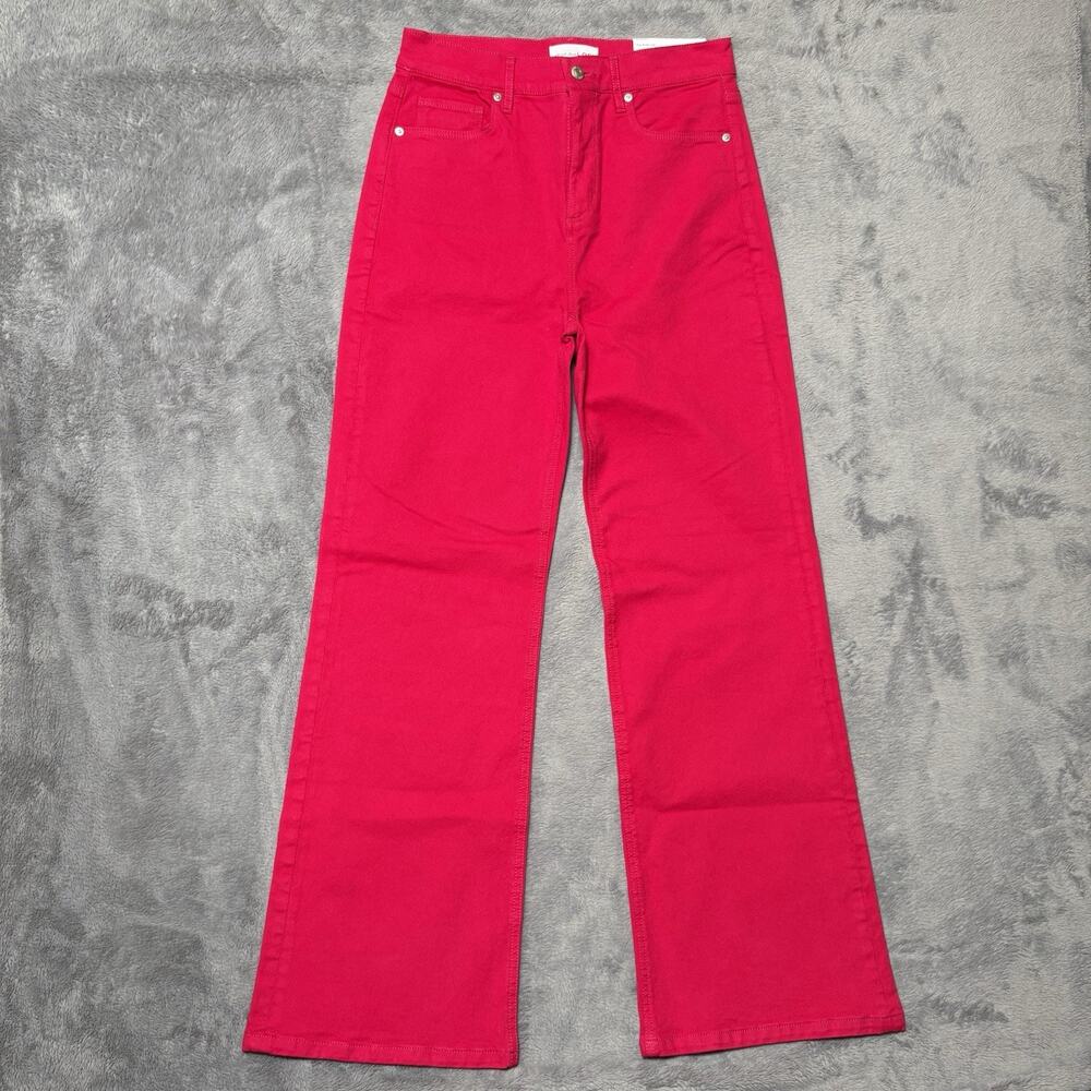 LOFT The Wide Leg High Rise Pink Pants Size 26/2 Statement Office Feminine